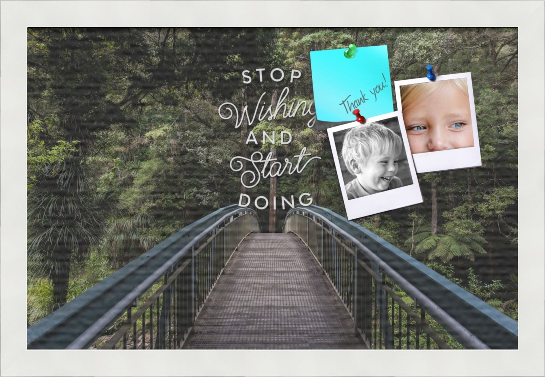 PinPix 18x12 Custom Cork Bulletin Board Stop Wishing Start Doing Poster Board Has a Fabric Style Canvas Finish, Framed in Stop Wishing Start Doing, by ArtToFrames (PinPix-1489)