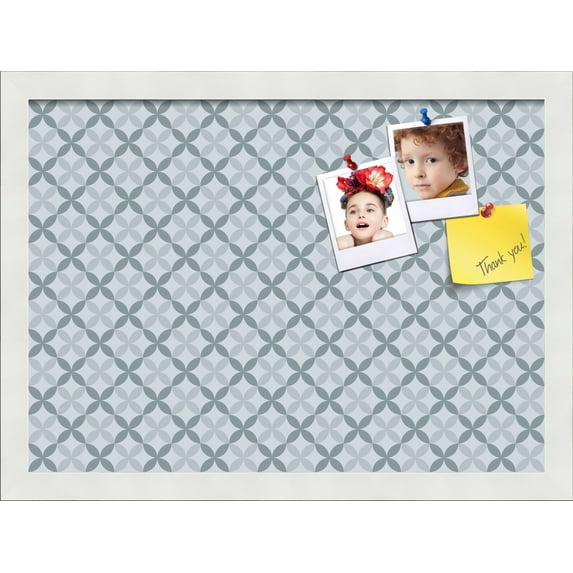 PinPix 18x13 Custom Cork Bulletin Board Blue Diamond Poster Board Has a Fabric Style Canvas Finish, Framed in Blue Diamond, by ArtToFrames (PinPix-222)