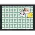 thumbnail image 1 of PinPix 18x13 Custom Cork Bulletin Board Green - White Diamond Poster Board Has a Fabric Style Canvas Finish, Framed in Green - White Diamond, by ArtToFrames (PinPix-330), 1 of 6