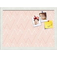 thumbnail image 1 of PinPix 18x13 Custom Cork Bulletin Board Modeco Zig Zag Grapefruit Poster Board Has a Fabric Style Canvas Finish, Framed in Modeco Zig Zag Grapefruit, by ArtToFrames (PinPix-1629), 1 of 5
