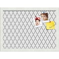 thumbnail image 1 of PinPix 18x13 Custom Cork Bulletin Board Quarterfoil Beige Poster Board Has a Fabric Style Canvas Finish, Framed in Quarterfoil Beige, by ArtToFrames (PinPix-584), 1 of 1
