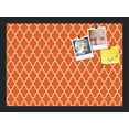 thumbnail image 1 of PinPix 18x13 Custom Cork Bulletin Board Quarterfoil Orange Poster Board Has a Fabric Style Canvas Finish, Framed in Quarterfoil Orange, by ArtToFrames (PinPix-328), 1 of 1