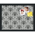 thumbnail image 1 of PinPix 18x14 Custom Cork Bulletin Board Grand Floral Motif Poster Board Has a Fabric Style Canvas Finish, Framed in Grand Floral Motif, by ArtToFrames (PinPix-181), 1 of 5