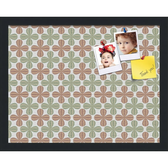 PinPix 18x14 Custom Cork Bulletin Board Poster Board Has a Fabric Style Canvas Finish, Framed in Abstract Pattern, by ArtToFrames (PinPix-558)