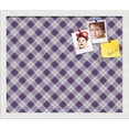 thumbnail image 1 of PinPix 18x15 Custom Cork Bulletin Board Argyle Purple Poster Board Has a Fabric Style Canvas Finish, Framed in Argyle Purple, by ArtToFrames (PinPix-633), 1 of 6