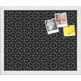 thumbnail image 1 of PinPix 18x15 Custom Cork Bulletin Board Modeco Hex W B Poster Board Has a Fabric Style Canvas Finish, Framed in Modeco Hex W B, by ArtToFrames (PinPix-1730), 1 of 5