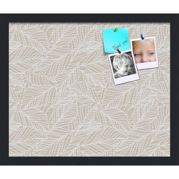PinPix 18x15 Custom Cork Bulletin Board Sand White Poster Board Has a Fabric Style Canvas Finish, Framed in Sand White, by ArtToFrames (PinPix-1875)