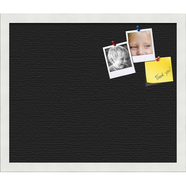 PinPix 18x15 Custom Cork Bulletin Board Solid Black Poster Board Has a Fabric Style Canvas Finish, Framed in Solid Black, by ArtToFrames (PinPix-622)