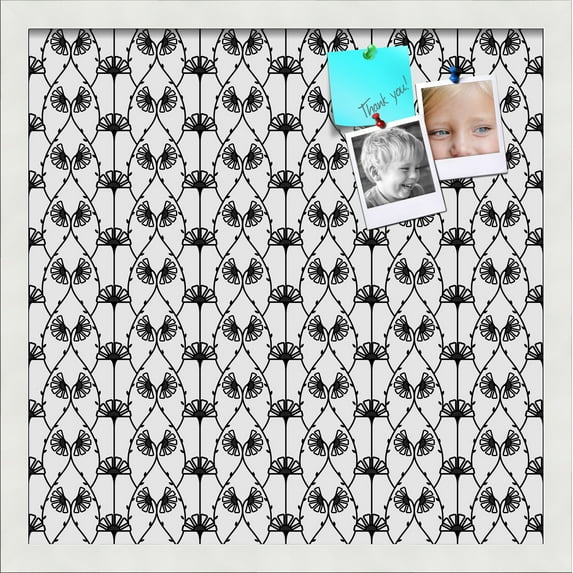 PinPix 18x18 Custom Cork Bulletin Board Floral design Deconstructed Floral Poster Board Has a Fabric Style Canvas Finish, Framed in Floral design Deconstructed Floral, by ArtToFrames (PinPix-206)