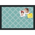 thumbnail image 1 of PinPix 19x13 Custom Cork Bulletin Board Diamond Modern Pattern Aqua White Poster Board Has a Fabric Style Canvas Finish, Framed in Diamond Modern Pattern Aqua White, by ArtToFrames (PinPix-1799), 1 of 5