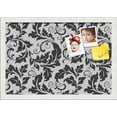 thumbnail image 1 of PinPix 19x13 Custom Cork Bulletin Board Floral Black Leaf Poster Board Has a Fabric Style Canvas Finish, Framed in Floral Black Leaf, by ArtToFrames (PinPix-180), 1 of 1
