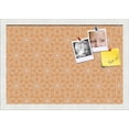 thumbnail image 1 of PinPix 19x13 Custom Cork Bulletin Board Floral Muted Orange Poster Board Has a Fabric Style Canvas Finish, Framed in Floral Muted Orange, by ArtToFrames (PinPix-546), 1 of 1