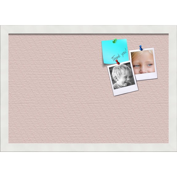 PinPix 19x13 Custom Cork Bulletin Board Lux Stripes Grapefruit Poster Board Has a Fabric Style Canvas Finish, Framed in Lux Stripes Grapefruit, by ArtToFrames (PinPix-1670)