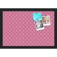 thumbnail image 1 of PinPix 19x13 Custom Cork Bulletin Board Pink Chain Poster Board Has a Fabric Style Canvas Finish, Framed in Pink Chain, by ArtToFrames (PinPix-578), 1 of 1