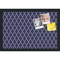 thumbnail image 1 of PinPix 19x13 Custom Cork Bulletin Board Quatrefoil Navy Poster Board Has a Fabric Style Canvas Finish, Framed in Quatrefoil Navy, by ArtToFrames (PinPix-285), 1 of 1
