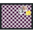 thumbnail image 1 of PinPix 19x15 Custom Cork Bulletin Board Argyle Dark Purple Poster Board Has a Fabric Style Canvas Finish, Framed in Argyle Dark Purple, by ArtToFrames (PinPix-632), 1 of 1