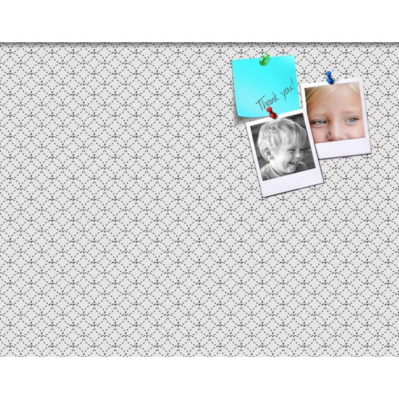 PinPix 19x15 Custom Cork Bulletin Board B W Circles Poster Board Has a Fabric Style Canvas Finish, Framed in B W Circles, by ArtToFrames (PinPix-117)