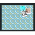 thumbnail image 1 of PinPix 19x15 Custom Cork Bulletin Board Blue - White Dots Poster Board Has a Fabric Style Canvas Finish, Framed in Blue - White Dots, by ArtToFrames (PinPix-345), 1 of 6