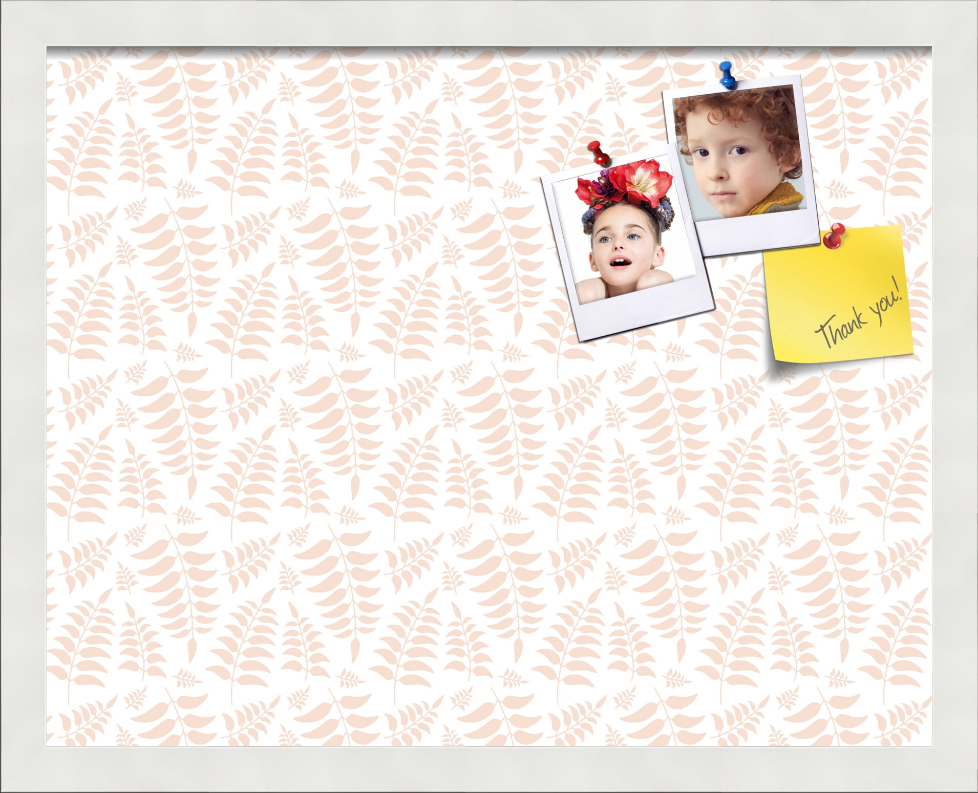 PinPix 19x15 Custom Cork Bulletin Board Fern Lt Natural Poster Board Has a Fabric Style Canvas Finish, Framed in Fern Lt Natural, by ArtToFrames (PinPix-1582)