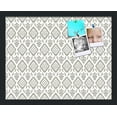 thumbnail image 1 of PinPix 19x15 Custom Cork Bulletin Board Ikat Vintage Pewter Poster Board Has a Fabric Style Canvas Finish, Framed in Ikat Vintage Pewter, by ArtToFrames (PinPix-1599), 1 of 5