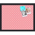thumbnail image 1 of PinPix 19x15 Custom Cork Bulletin Board Light Pink Chain Poster Board Has a Fabric Style Canvas Finish, Framed in Light Pink Chain, by ArtToFrames (PinPix-574), 1 of 1