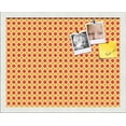 thumbnail image 1 of PinPix 19x15 Custom Cork Bulletin Board Red - Orange Diamond Poster Board Has a Fabric Style Canvas Finish, Framed in Red - Orange Diamond, by ArtToFrames (PinPix-331), 1 of 6