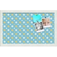 thumbnail image 1 of PinPix 20x12 Custom Cork Bulletin Board Blue - White Dots Poster Board Has a Fabric Style Canvas Finish, Framed in Blue - White Dots, by ArtToFrames (PinPix-345), 1 of 6