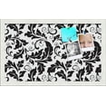 thumbnail image 1 of PinPix 20x12 Custom Cork Bulletin Board Floral Black Leaf Poster Board Has a Fabric Style Canvas Finish, Framed in Floral Black Leaf, by ArtToFrames (PinPix-180), 1 of 6