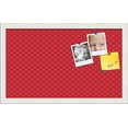 thumbnail image 1 of PinPix 20x12 Custom Cork Bulletin Board Red Circles Poster Board Has a Fabric Style Canvas Finish, Framed in Red Circles, by ArtToFrames (PinPix-500), 1 of 6