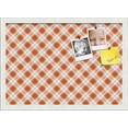 thumbnail image 1 of PinPix 20x14 Custom Cork Bulletin Board Argyle Burnt Orange Poster Board Has a Fabric Style Canvas Finish, Framed in Argyle Burnt Orange, by ArtToFrames (PinPix-634), 1 of 6