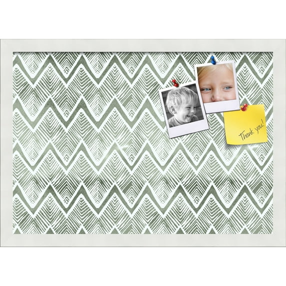 PinPix 20x14 Custom Cork Bulletin Board Bohemian Peaks Forest Poster Board Has a Fabric Style Canvas Finish, Framed in Bohemian Peaks Forest, by ArtToFrames (PinPix-1589)