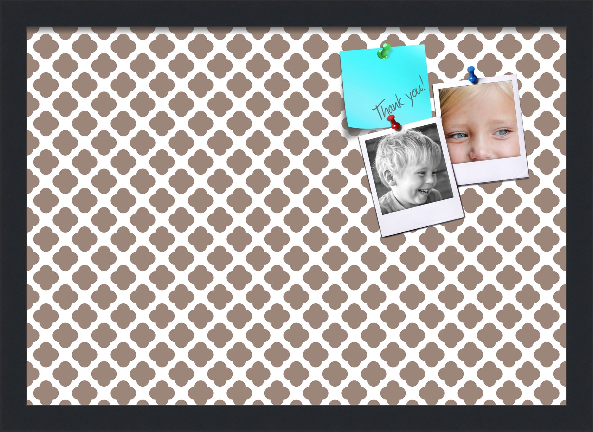 PinPix 20x14 Custom Cork Bulletin Board Brown Clover Poster Board Has a Fabric Style Canvas Finish, Framed in Brown Clover, by ArtToFrames (PinPix-535)