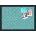 thumbnail image 1 of PinPix 20x14 Custom Cork Bulletin Board Lattice Aqua Poster Board Has a Fabric Style Canvas Finish, Framed in Lattice Aqua, by ArtToFrames (PinPix-1816), 1 of 1