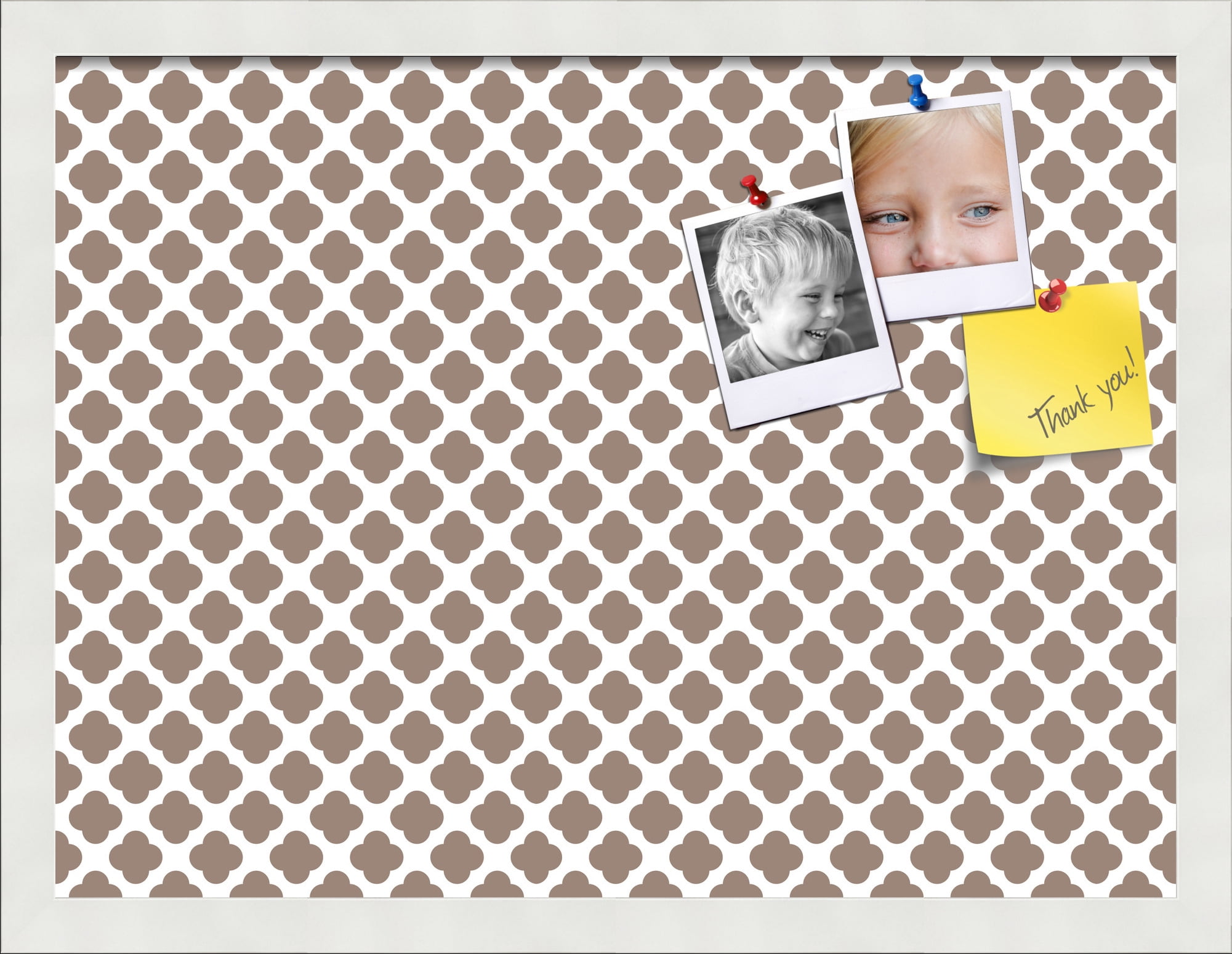 PinPix 20x15 Custom Cork Bulletin Board Brown Clover Poster Board Has a Fabric Style Canvas Finish, Framed in Brown Clover, by ArtToFrames (PinPix-535)