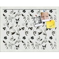 thumbnail image 1 of PinPix 20x15 Custom Cork Bulletin Board Floral Black Flower Poster Board Has a Fabric Style Canvas Finish, Framed in Floral Black Flower, by ArtToFrames (PinPix-123), 1 of 6