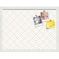 thumbnail image 1 of PinPix 20x15 Custom Cork Bulletin Board Peaks Modern Pattern White Beige Poster Board Has a Fabric Style Canvas Finish, Framed in Peaks Modern Pattern White Beige, by ArtToFrames (PinPix-1793), 1 of 6