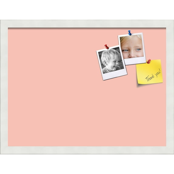 PinPix 20x15 Custom Cork Bulletin Board Pink Pastel Poster Board Has a Fabric Style Canvas Finish, Framed in Pink Pastel, by ArtToFrames (PinPix-1813)