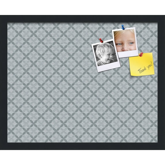 PinPix 20x16 Custom Cork Bulletin Board Blue Diamond Poster Board Has a Fabric Style Canvas Finish, Framed in Blue Diamond, by ArtToFrames (PinPix-222)
