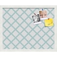 thumbnail image 1 of PinPix 20x16 Custom Cork Bulletin Board Diamond Modern Pattern Aqua Poster Board Has a Fabric Style Canvas Finish, Framed in Diamond Modern Pattern Aqua, by ArtToFrames (PinPix-1798), 1 of 5