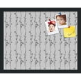 thumbnail image 1 of PinPix 20x16 Custom Cork Bulletin Board Floral Black Vines Poster Board Has a Fabric Style Canvas Finish, Framed in Floral Black Vines, by ArtToFrames (PinPix-208), 1 of 6