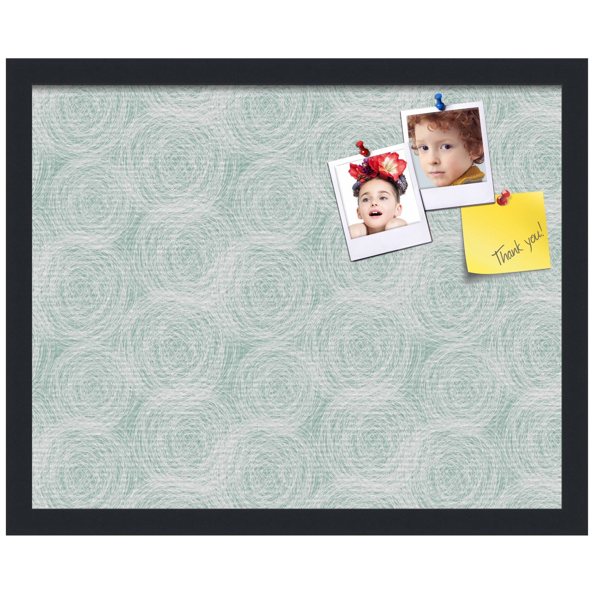 PinPix ArtToFrames 18x14 Custom Cork Bulletin Board    Poster Board Has a Fabric Style Canvas Finish, Framed in Satin Black (PinPix-1926)