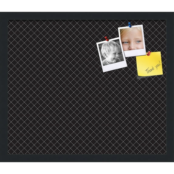 PinPix 20x17 Custom Cork Bulletin Board Black Diamond Poster Board Has a Fabric Style Canvas Finish, Framed in Black Diamond, by ArtToFrames (PinPix-120)
