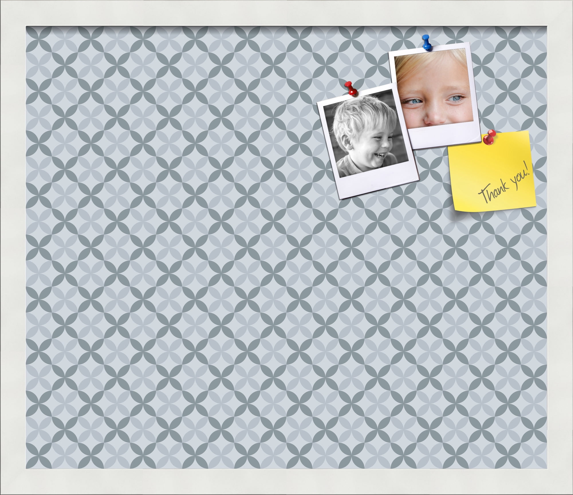 PinPix 20x17 Custom Cork Bulletin Board Blue Diamond Poster Board Has a Fabric Style Canvas Finish, Framed in Blue Diamond, by ArtToFrames (PinPix-222)
