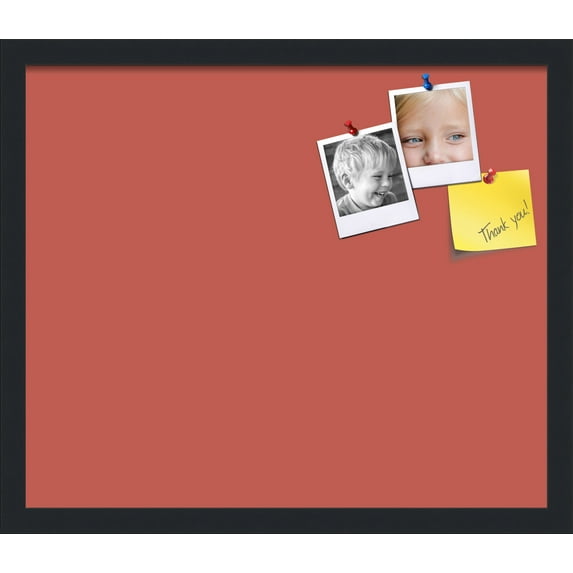 PinPix 20x17 Custom Cork Bulletin Board Crimson Pastel Poster Board Has a Fabric Style Canvas Finish, Framed in Crimson Pastel, by ArtToFrames (PinPix-1807)