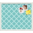 thumbnail image 1 of PinPix 20x17 Custom Cork Bulletin Board Diamond Modern Pattern Aqua White Poster Board Has a Fabric Style Canvas Finish, Framed in Diamond Modern Pattern Aqua White, by ArtToFrames (PinPix-1799), 1 of 5