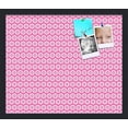 thumbnail image 1 of PinPix 20x17 Custom Cork Bulletin Board Pink - White Dots Poster Board Has a Fabric Style Canvas Finish, Framed in Pink - White Dots, by ArtToFrames (PinPix-362), 1 of 6