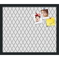 thumbnail image 1 of PinPix 20x17 Custom Cork Bulletin Board Quarterfoil Beige Poster Board Has a Fabric Style Canvas Finish, Framed in Quarterfoil Beige, by ArtToFrames (PinPix-584), 1 of 6