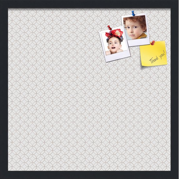 PinPix 20x20 Custom Cork Bulletin Board Beige Circles Poster Board Has a Fabric Style Canvas Finish, Framed in Beige Circles, by ArtToFrames (PinPix-491)