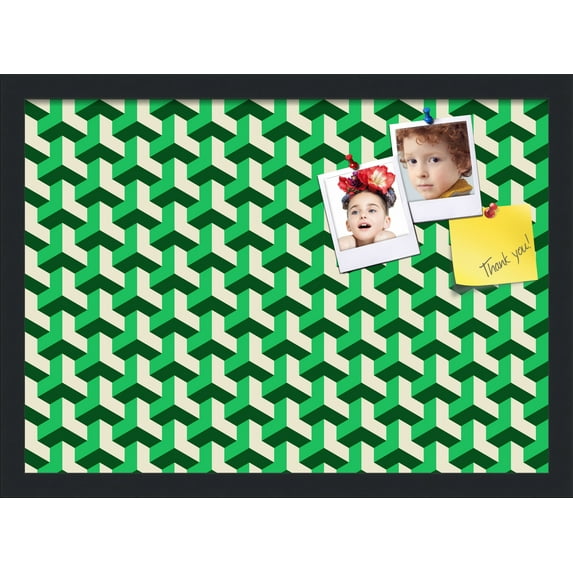 PinPix 21x15 Custom Cork Bulletin Board Baus Green Beige Poster Board Has a Fabric Style Canvas Finish, Framed in Baus Green Beige, by ArtToFrames (PinPix-1531)