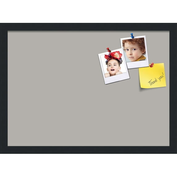 PinPix 21x15 Custom Cork Bulletin Board Dark Stone Poster Board Has a Fabric Style Canvas Finish, Framed in Dark Stone, by ArtToFrames (PinPix-1808)